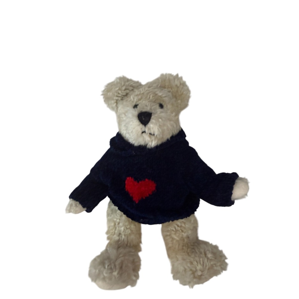 Boyds Bears Samuel Adams Plush Heart Sweater 915210 Cream Navy NWT